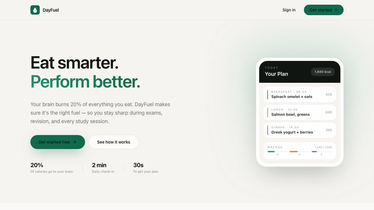 DayFuel - AI-Powered Productivity App